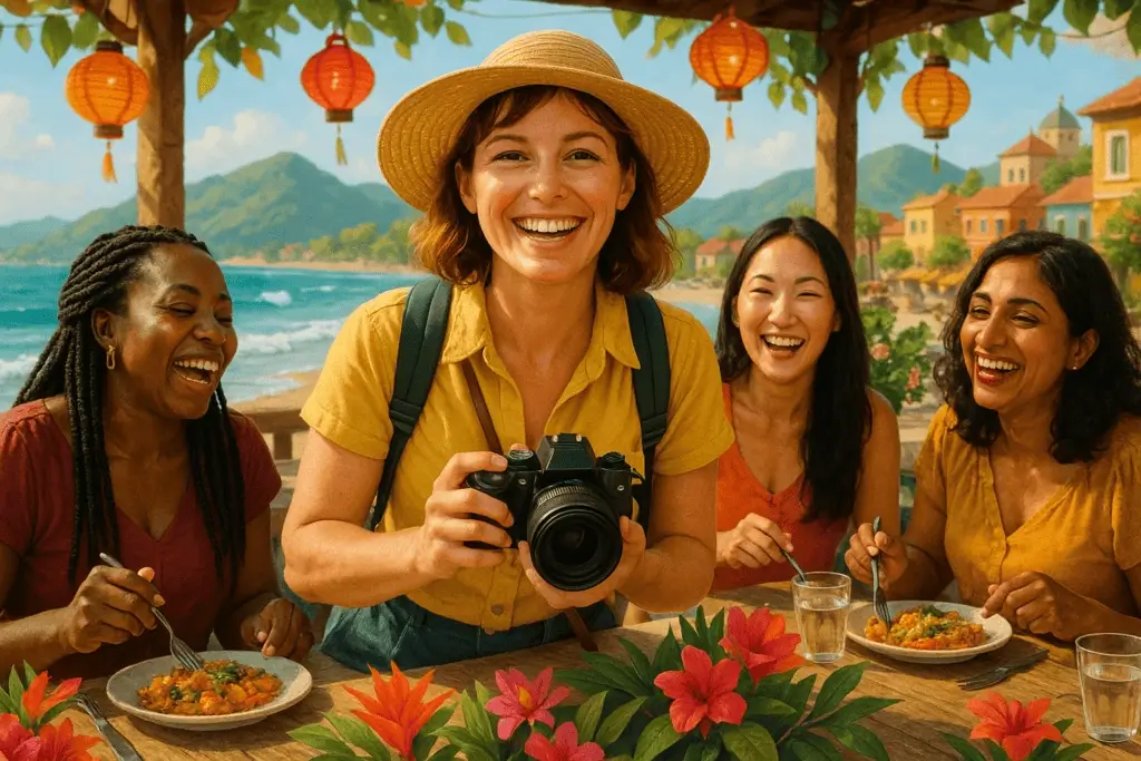 vacances en groupe pour femme seule