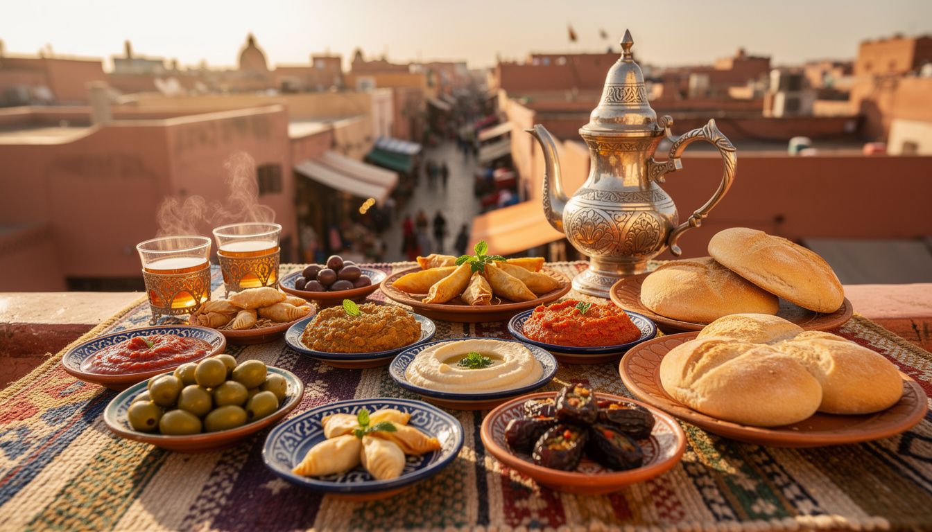 Un magnifique repas marocain traditionnel
