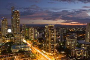 gold coast skyline de nuit